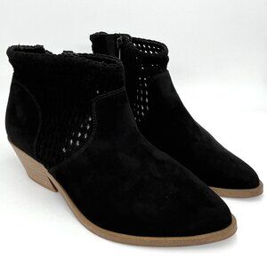 Torrid Black Suede-like Ankle Boots - Size 8WW